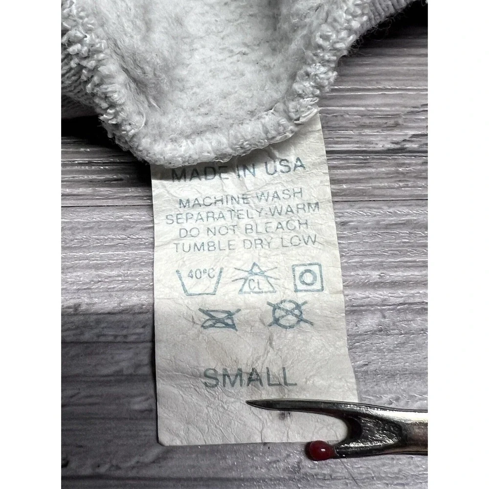 Vintage 80s 90s Cute Animal‎ Sweatshirt Panda Bears Raglan Gray Size S Sun Faded - Picture 6 of 8